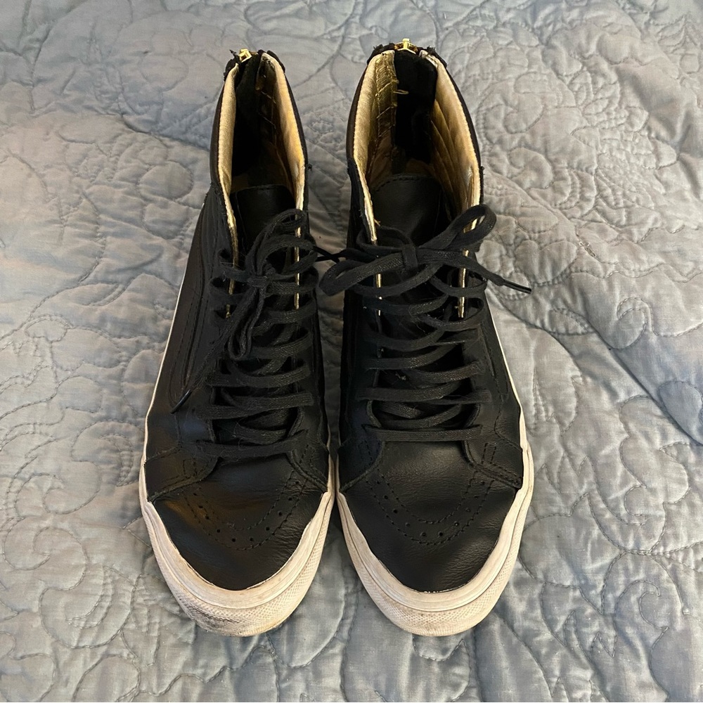 Vans womens leather look high tops size 7.5